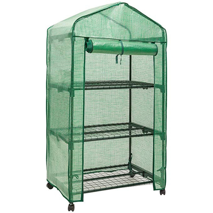 3 Tier Portable Rolling Greenhouse Opaque Top