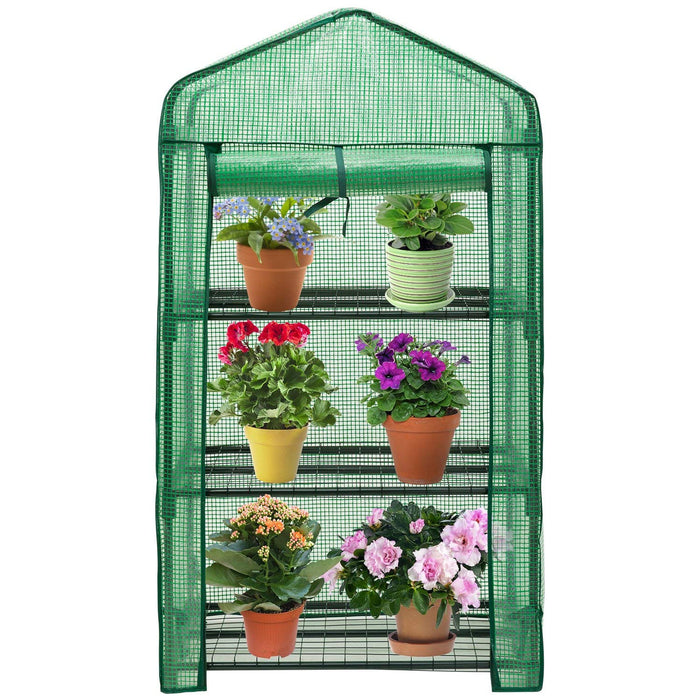3 Tier Portable Rolling Greenhouse Opaque Top