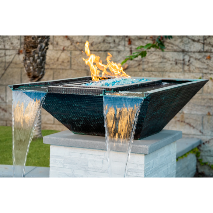 Stainless Steel 30", 36" Rectangular Nile Fire & Water Bowl