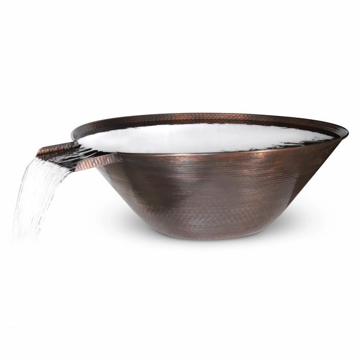 Hammered Copper 31" Remi Water Bowl