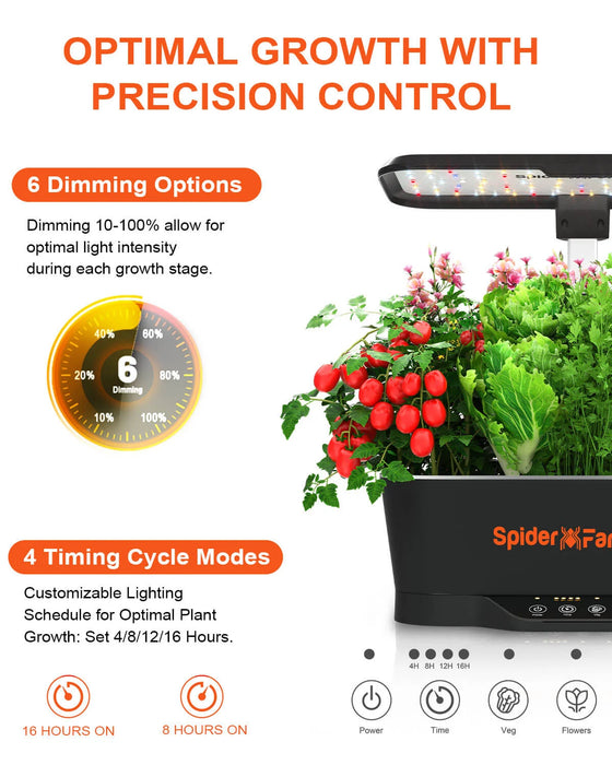 2023 Newest Version Spider Farmer® Smart G12 Indoor Hydroponic Grow System
