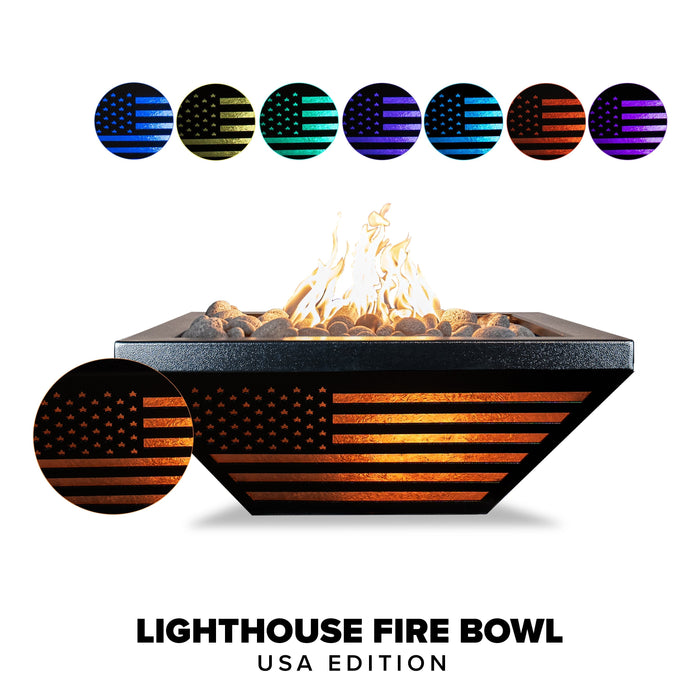 36" Lighthouse Collection Fire Bowl (12 Volt Electronic Ignition)