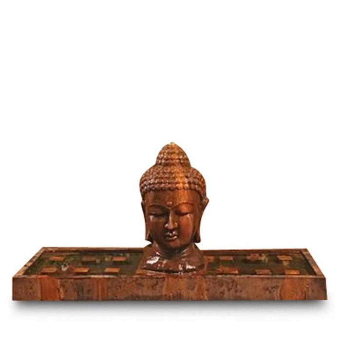 Buddha Head 75" Wide Large Concrete Outdoor Fountain